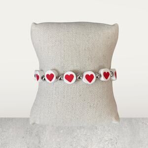 Red Hearts Stretchy Bracelet